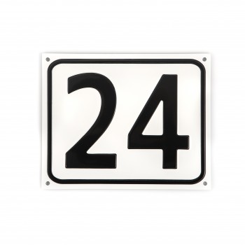 Husnummerskilt 14,5x18 cm - preget Husnummerskilt 14,5x18 cm - preget