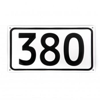 Husnummerskilt 14,5x27 cm - preget Husnummerskilt 14,5x27 cm - preget