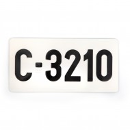 B: 71117 Veteranskilt til BIL, amerikansk, 15x30 cm. 1942-1971 B: 71117 Veteranskilt til BIL, amerikansk, 15x30 cm. 1942-1971