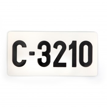 B: 71117 Veteranskilt til BIL, amerikansk, 15x30 cm. 1942-1971