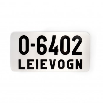 L: 71127 Veteranskilt til LASTEBIL med undertekst LEIEVOGN