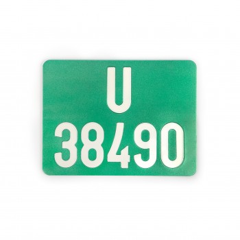 N: 71143 Veteranskilt til TRAKTOR, grønt, 1942-1971