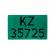 H: 73117 Nyere tidsriktig veteranskilt til VAREBIL grønt , 1986-2001