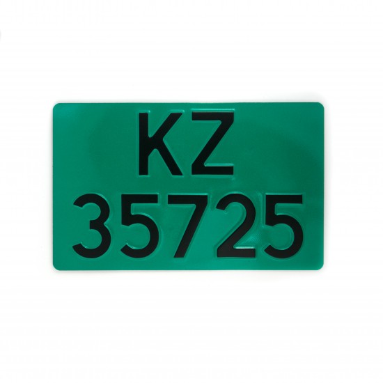 H: 73117 Nyere tidsriktig veteranskilt til VAREBIL grønt , 1986-2001