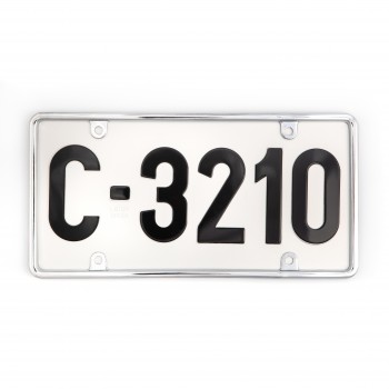 R: Amerikansk skiltramme med blank kant